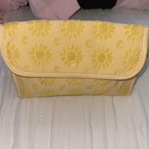 Yellow cosmetics bag washable 🌞🌙💛